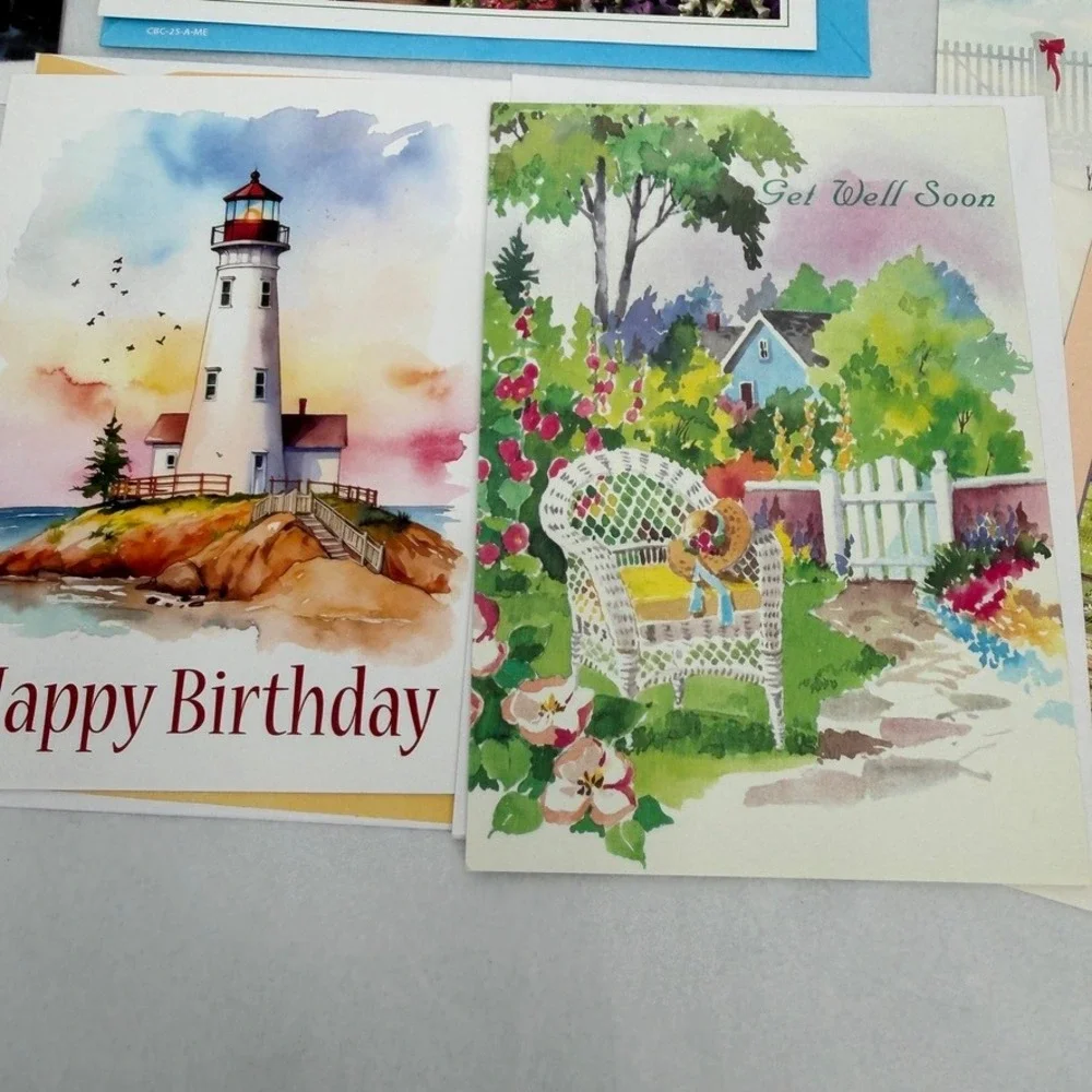 Greeting Cards Mixed LOT of Assorted Scenic Landscape Winter Art Stationary